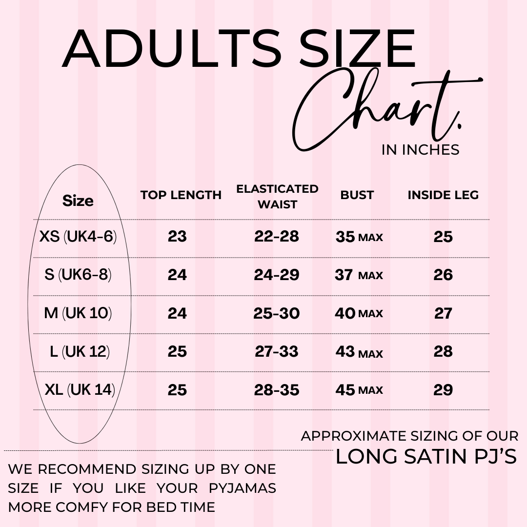 Personalised Trouser Satin Pyjama Set - Pink and White Piping