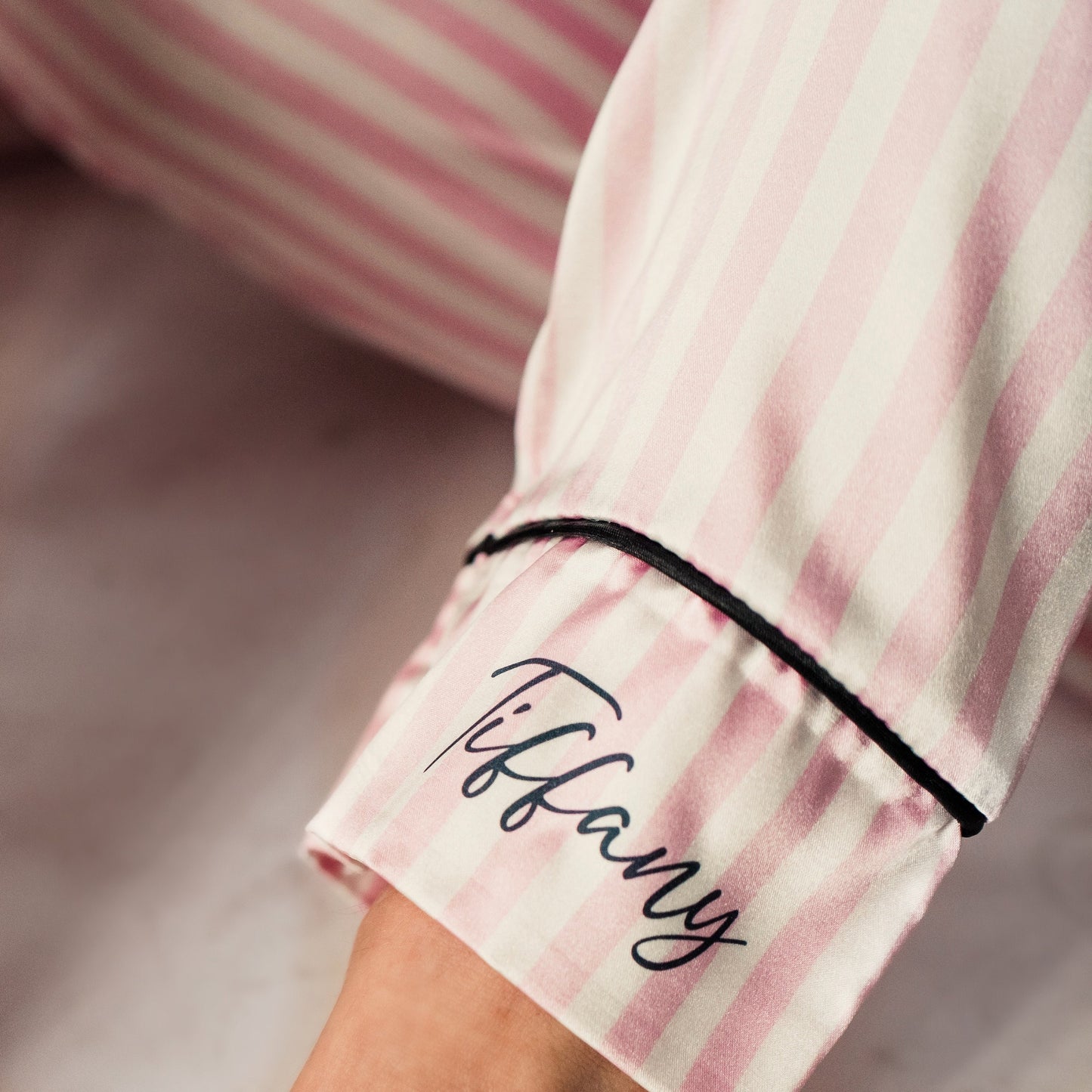 Personalised Pyjamas for Christmas| Personalised Pink Christmas pjs | Matching xmas pjs for girls | 18th Birthday Pyjamas | Pink satin pjs