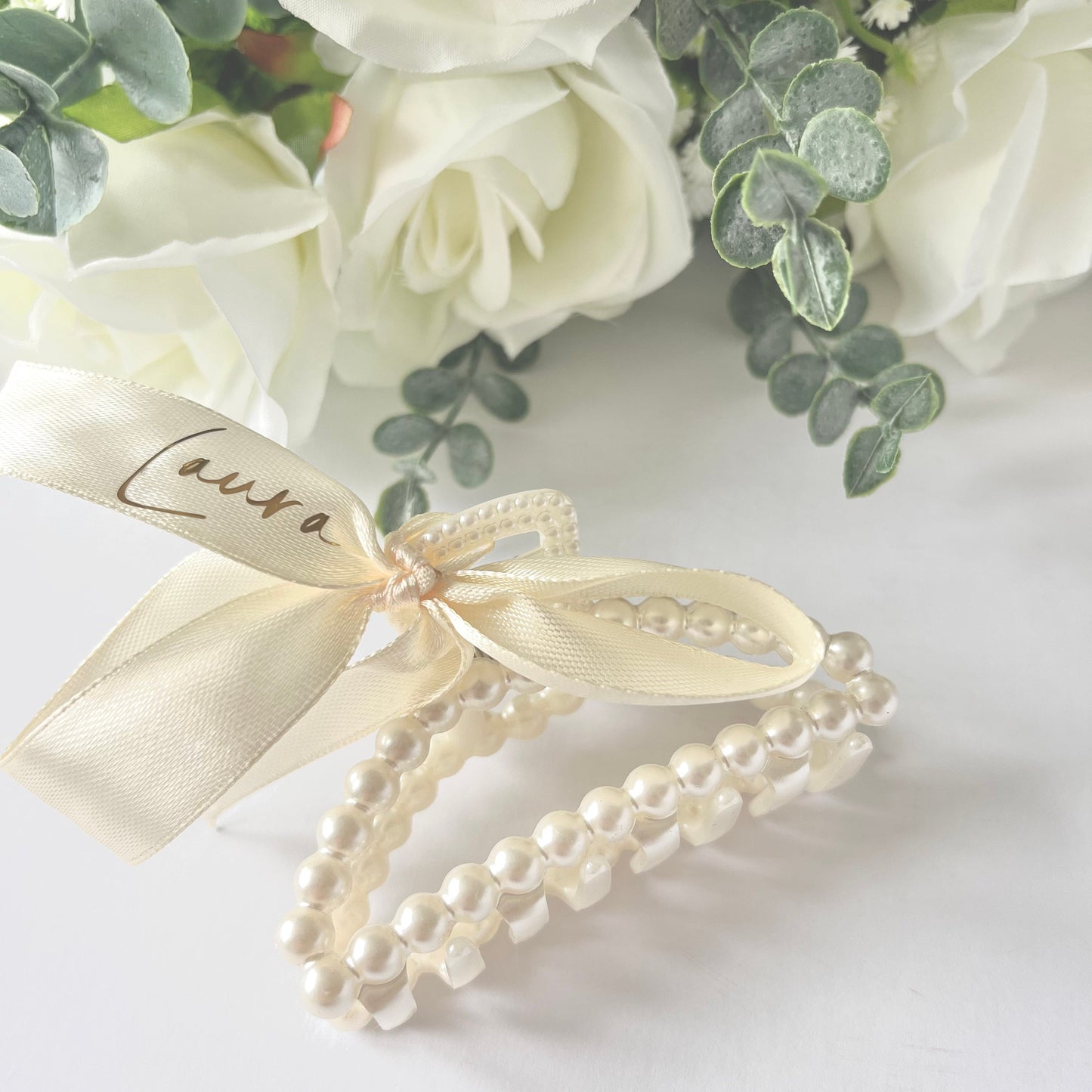 Flower Girl Gift | Flower Girl Hair Clip | Personalised Flower Girl Pearl Clip | Flower Girl Proposal Gift | Personalised Claw Clip