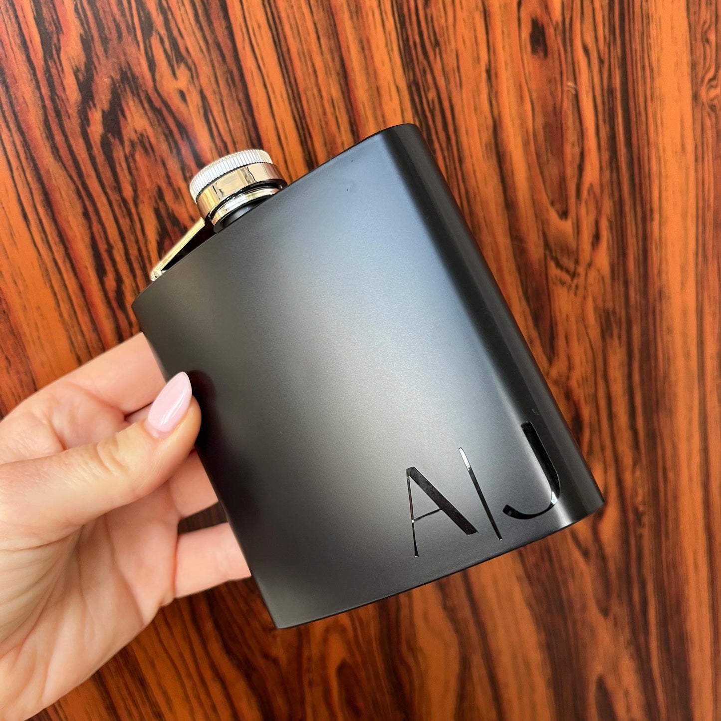 Personalised Hip Flask | Groomsman Flask | Best Man Gift | Groom Black Hip Flask | Wedding Special Occasion Gift for Man | Stag party Gifts