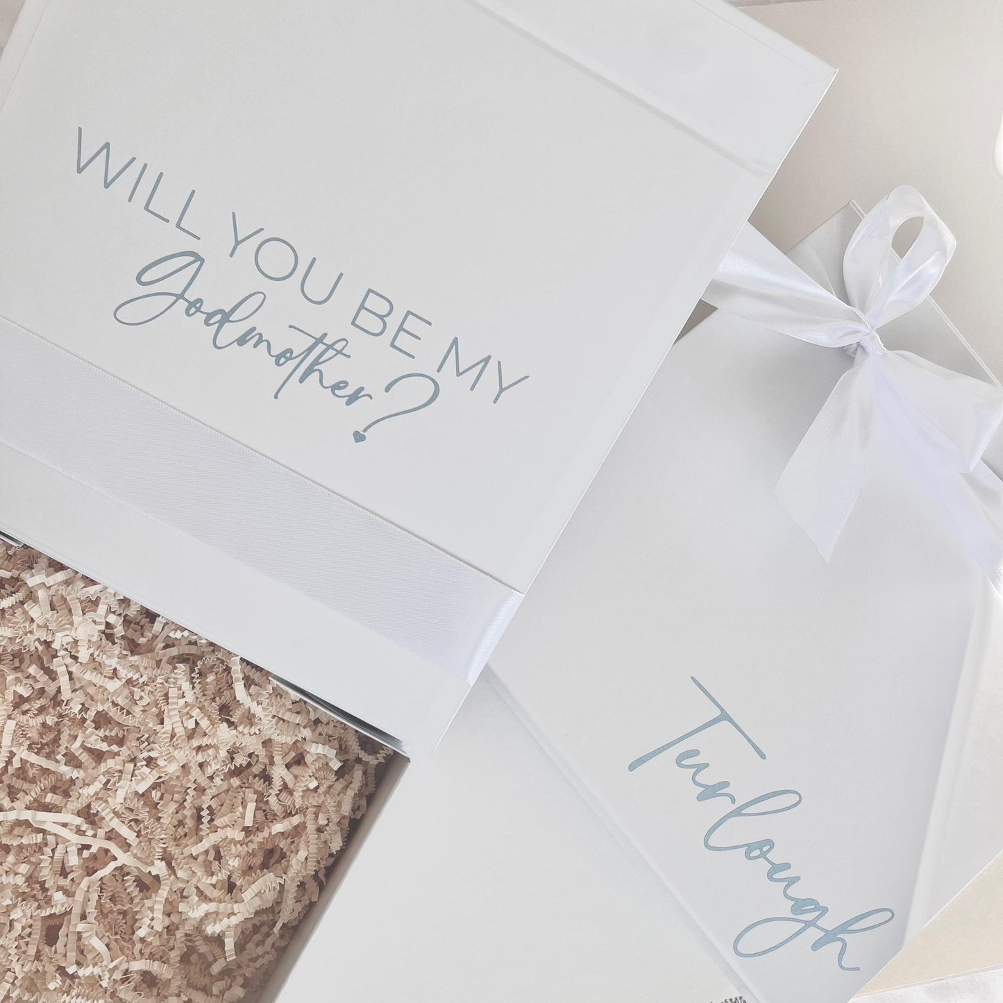 Baby Blue will you be my godmother gift | Will you be my godmother gift box | Blue gift hamper box Godmother Baby Boy | Baby Boy Godmother