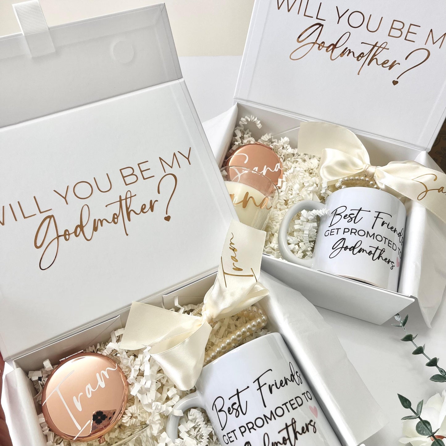Personalised will you be my Godmother gift box bundle | Custom Godmother Present | Best Friend Godmother Gift | Luxury Godmother Proposal |
