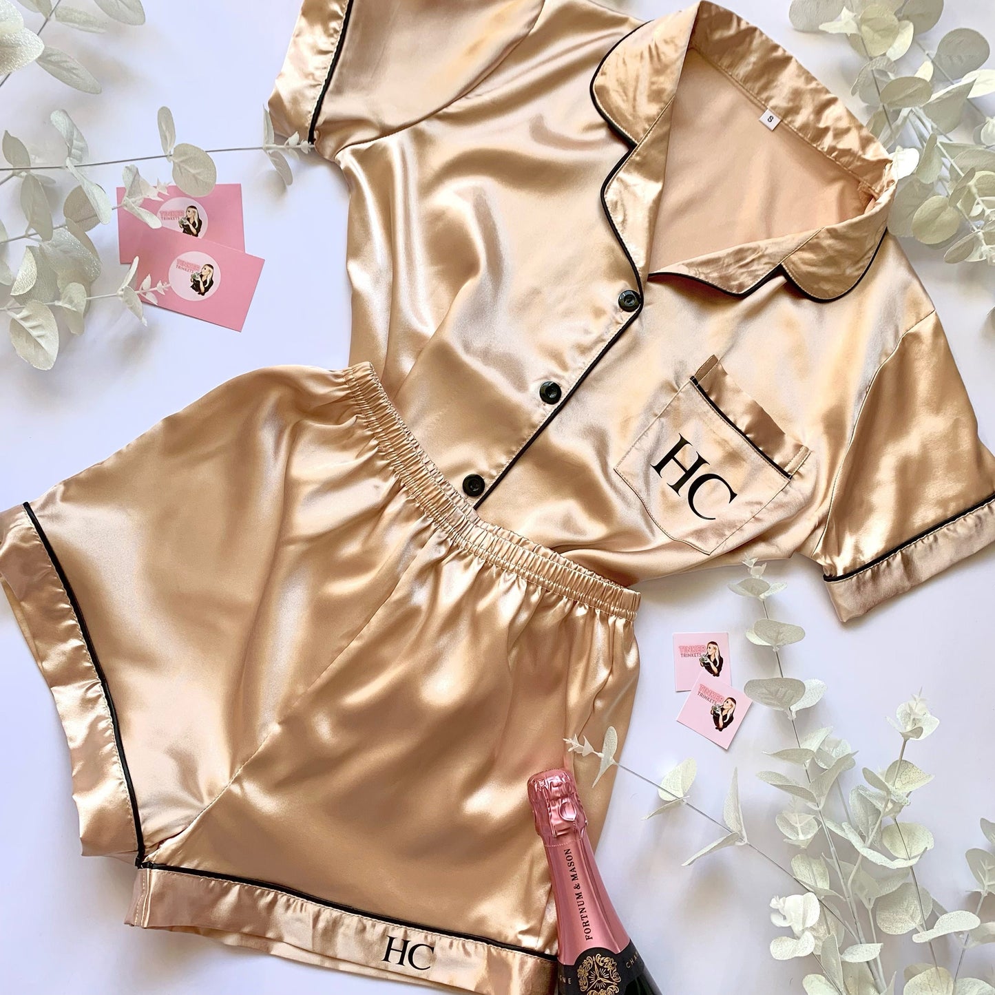 Personalised Satin Pyjamas | Bridal PJ's | Birthday Pjs | Bridal Pyjamas | Personalised Birthday PJ's | Personalized Hen Party PJ's