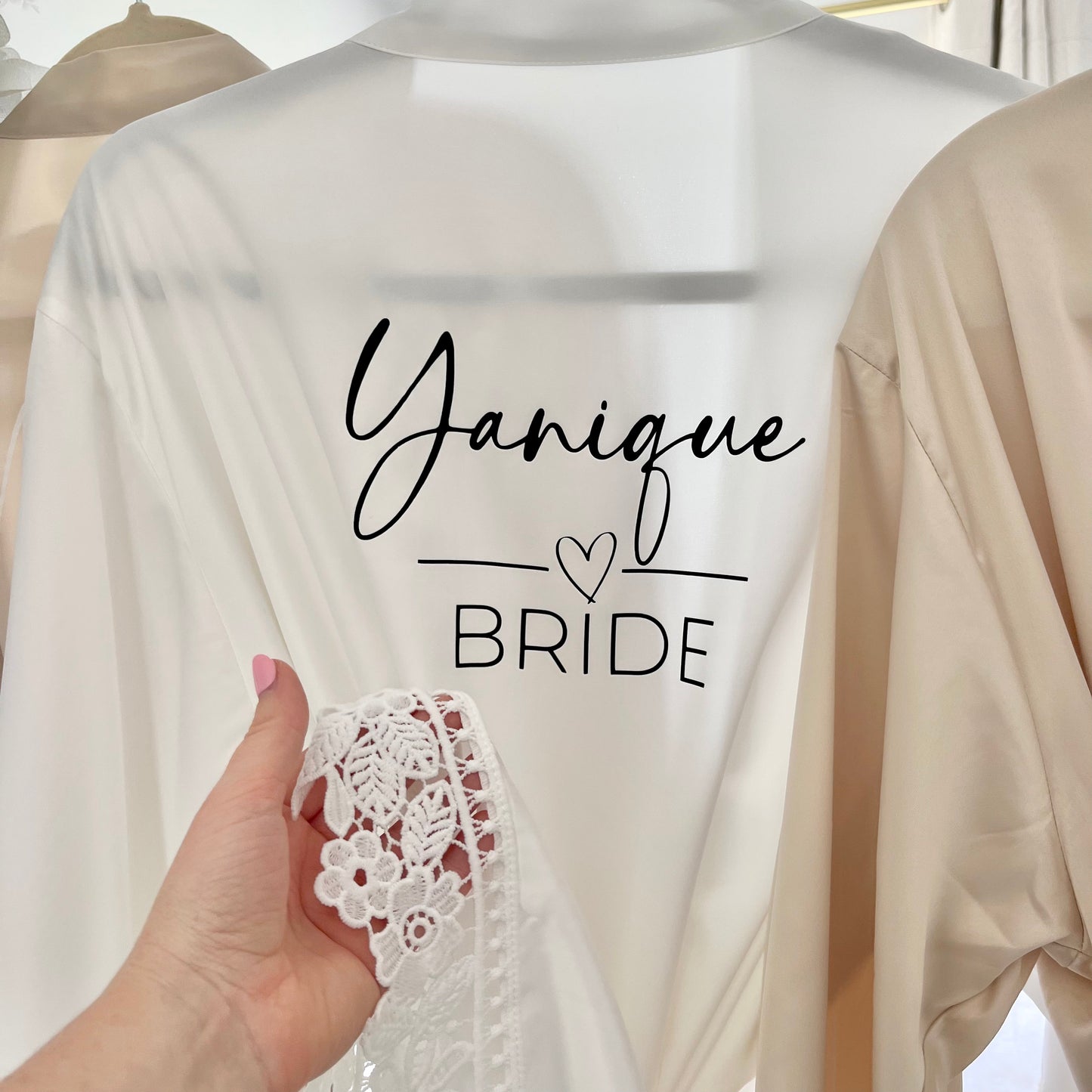 Personalised White Bridal Robe