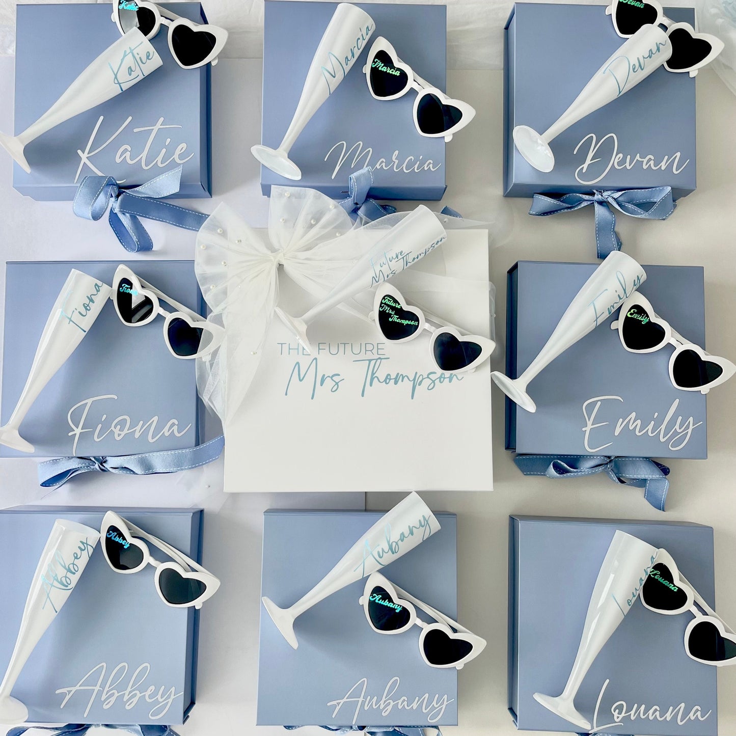 Blue Personalised Box | Hen Party Box | Bridesmaid Proposal Box | Shes On cloud 9 hen | Blue Wedding theme | Blue Bridesmaid | Blue box